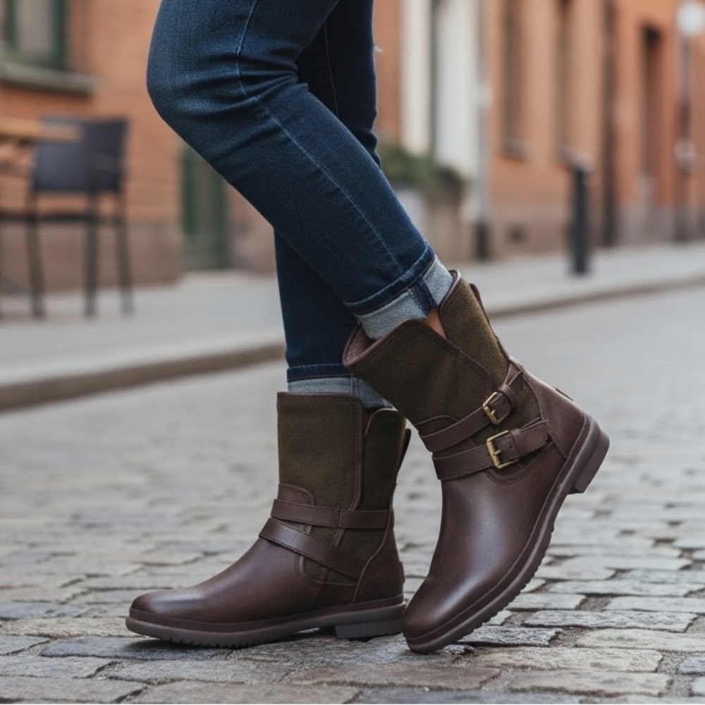 UGG Brown and Olive Winter Boots